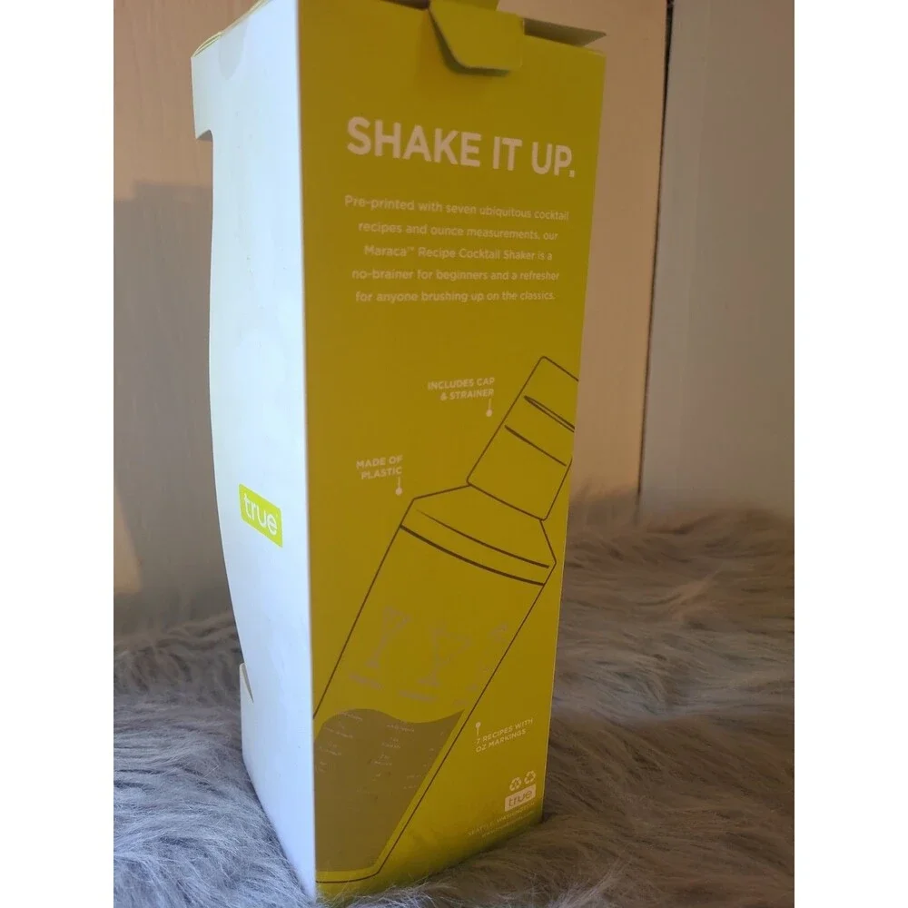 NEW True Maraca 16oz Recipe Cocktail Shaker | Bar Mixer Drink Maker Party